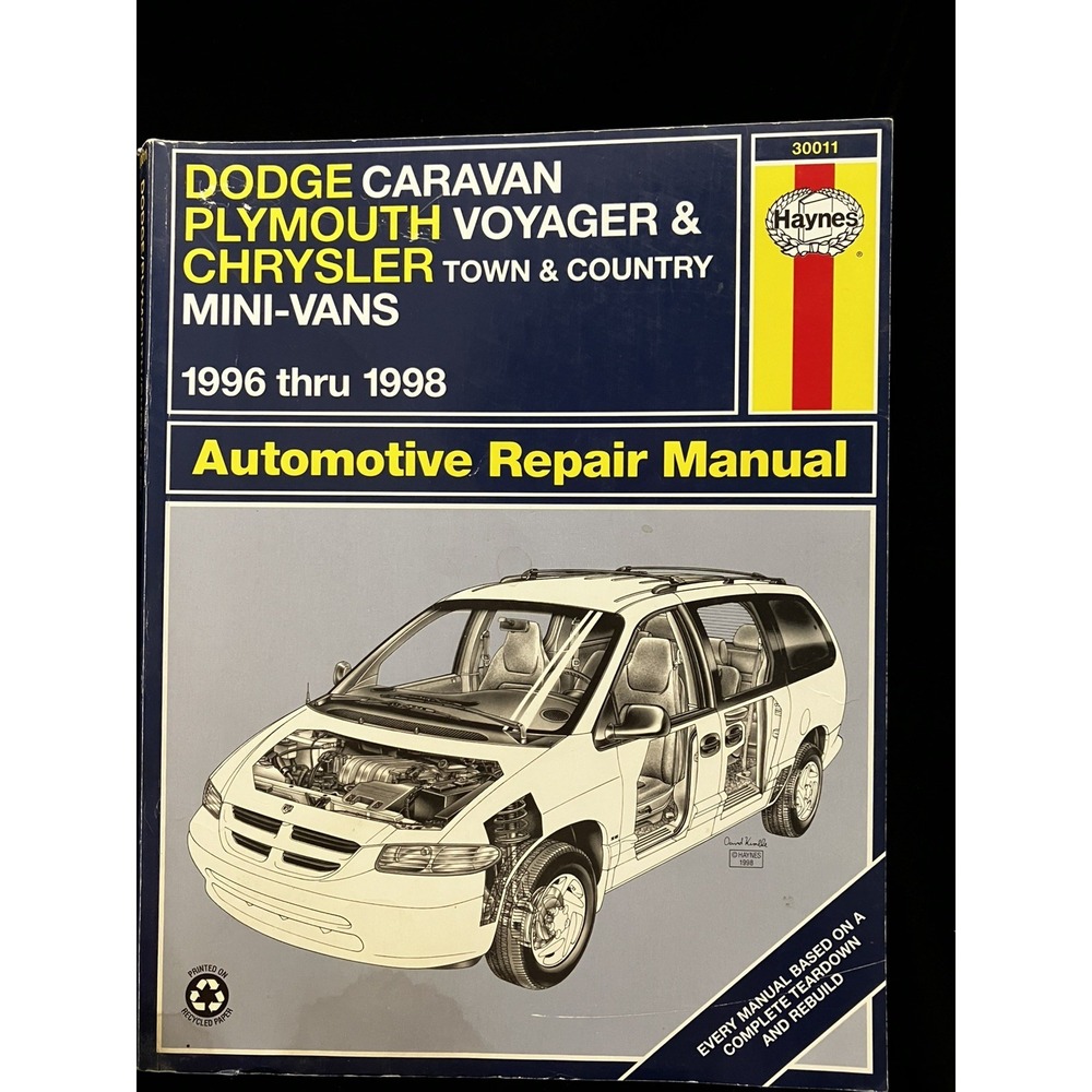 Haynes Dodge Caravan Plymouth Voyager Town Country 1996-1998 Repair Manual 30011